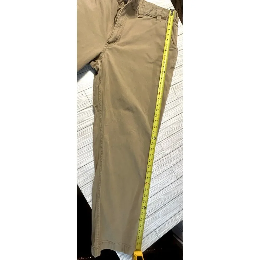 Carhartt Relaxed Fit Brown Cotton Canvas Workwear Mens Pants‎ 46x32